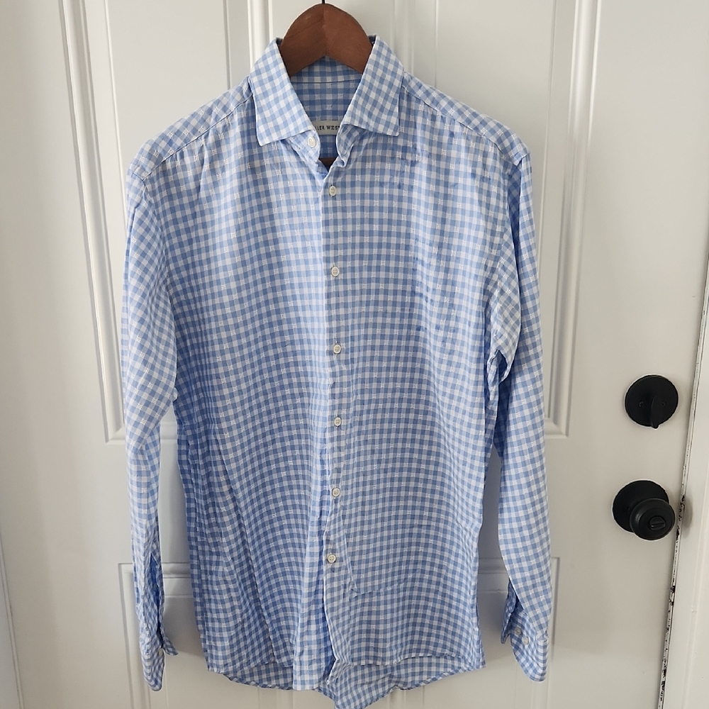 Men's Gingham Checked Button Down Shirt By Miller Westby